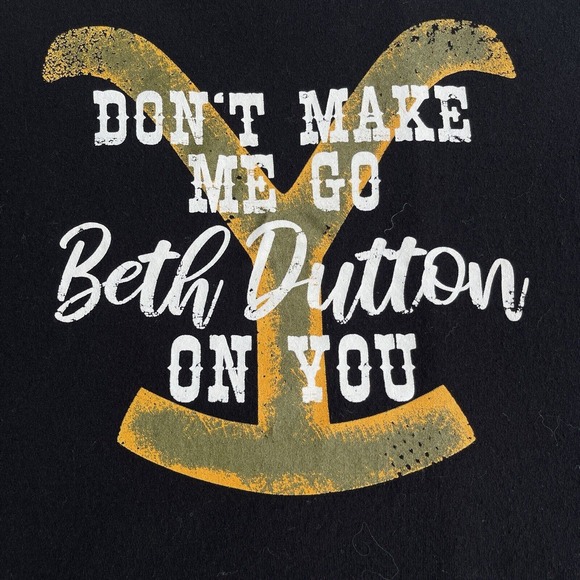 Yellowstone Shirt Womens Plus Size 2X Black Beth Dutton Ranch Country Logo TV - Picture 3 of 8